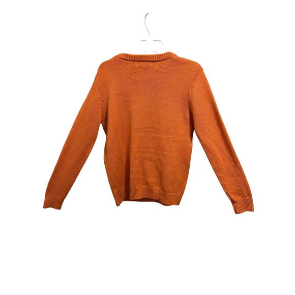 Halloween Poof Orange Skeleton Sweater - Women’s Size S - Picture 4 of 4